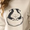Adorable Pocket-Sized Pet Design A cute Guinea Pig in a pocket-sized habitat, ideal for illustration and graphic design projects.