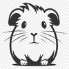 Artistic Guinea Pig In DXF - For Free Download, Commercial Use