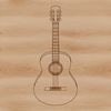 Beautiful Guitar Collection in Vector Format A collection of guitars in various styles and colors, represented as vector shapes.
