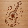 Free Guitar Vector Art for Design A high-quality SVG graphic of a guitar that can be edited and customized using design software like Illustrator or Procreate.