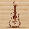 Free Vector Music Graphics A detailed vector illustration of a guitar, suitable for various design projects.