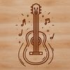 Free Guitar Clip Art in SVG Format A detailed illustration of a guitar, created in vector format.