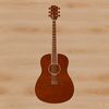 Free Music Note Design A digital illustration of a guitar with intricate details.