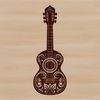 Detailed Guitar SVG File A detailed illustration of an ornate guitar, suitable for music-related projects.
