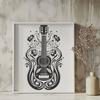 Artistic Guitar Decal - Free PDF Download