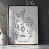 Artistic Guitar Digital Artwork - Free PDF Download