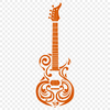 Guitar Digital Artwork In DXF File Format For Free Download