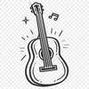 Guitar Vector Craft File In PNG & SVG - Free Digital Download