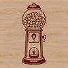 Retro Gumball Machine Illustration A colorful illustration of a classic gumball machine in a retro style.