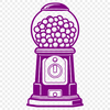Free SVG Clip Art of a Beautiful Gumball Dispenser A classic gumball machine illustration designed as vector art.
