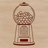 Free SVG Clip Art Gumball Machine Design A 2D illustration of a classic gumball machine with colorful balls inside.