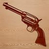 Detailed Revolver Illustration A detailed illustration of a revolver-style handgun, suitable for vector graphics design.