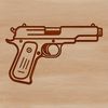 Handgun Vector Art A digital illustration of a handgun, suitable for vector graphics and cutting machines.