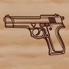 Vector graphic illustration of a handgun