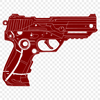 Free Unique Pistol Digital Art DXF - Commercial Use