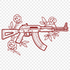 Stunning Assault Rifle SVG - Free Commercial Use Download