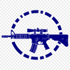 Beautiful Assault Rifle In DXF Free Commercial Use Download