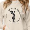Gymnast Silhouette in Motion A stylized illustration of a gymnast in mid-performance, suitable for vector art and design projects.
