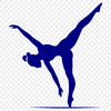 A silhouette of a gymnast in mid-air, demonstrating flexibility and agility.