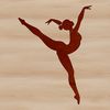 Female Gymnast Performing Tumbling Pass An SVG design of a female gymnast performing a tumbling pass, ideal for use with cutting machines or digital applications.