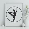Balance Beam Beauty Vector Image A silhouette of a gymnast in mid-air, performing a routine on the balance beam.