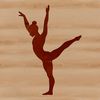Free Vector Art - Balance Beam Athlete A silhouetted figure in motion, demonstrating a gymnast's skills on an invisible balance beam.