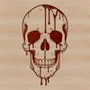 Dark Gothic Skull Icon SVG Design A dark gothic-themed design featuring a dripping skull icon in vector format.