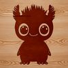 Friendly Frightful Creature A playful monster character created as a vector graphic for digital design and craft projects.