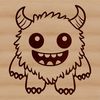 Colorful Creature Graphic Design A colorful illustration of a cute monster with a playful face, perfect for Halloween decorations or kid's party.