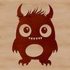 A digital illustration of a cute monster suitable for Halloween decorations.