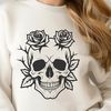 Intricate Design Skull Art A stylized, detailed illustration of a Gothic-inspired skull surrounded by intricate design elements.