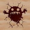 A cartoon-style monster illustration created as an SVG file for digital use in crafting and design.