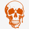 Beautiful Skull SVG Design A detailed illustration of a skull with dripping effects, suitable for various digital designs.