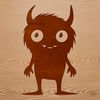 A colorful illustration of a cute monster with a friendly expression, suitable for Halloween decorations or designs.