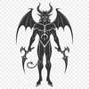 A vector graphic representation of Satan, suitable for various design applications.