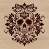 Beautiful Skull Design for Tattoo Art Illustrative skull design suitable for vector graphics, tattoo art, and cutting machine projects