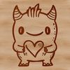 Cute Cartoon Monster SVG Graphic A whimsical cartoon monster design featuring love hearts.