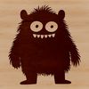 Cute monster graphic designed as a vector clip art character for Halloween decorations or designs.