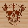 Dark Gothic Icon with Intricate Design A digital illustration of a Gothic-style skull with intricate details.