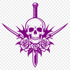 Free Gothic Skull Vector Template Illustrative gothic skull design with intricate details, suitable for crafting and digital projects.
