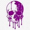 Elegant Gothic Skull Design A detailed illustration of a dripping skull with a gothic theme, suitable for Halloween designs.