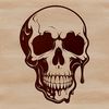 Beautiful Stylized Skull Vector Image A stylized illustration of a dripping skull with a gothic aesthetic.