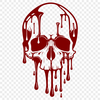 Gothic Iconography A vector illustration of a dripping skull icon with gothic details.