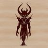 Bold Satan Design SVG A graphic representation of Satan in a bold and edgy design style.