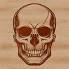 A detailed illustration of a skull, suitable for tattoo designs and vector art.
