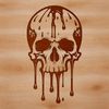 Gothic Dripping Skull SVG Illustration A detailed SVG illustration of a dripping skull, suitable for various design projects.