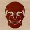 A stylized illustration of a human skull with intricate details, suitable for vector art designs and projects.