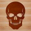 Free Silhouette Skull Design A simple black silhouette of a human skull, suitable for vector design and commercial use.