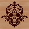 Beautiful Ornate Skull Illustration Ornate skull design suitable for tattoo art or clip art projects, featuring intricate details.