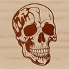 Free Vector Skull Image A gothic-inspired design featuring a dripping skull with intricate details.